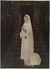 Queen Wilhelmina of the Netherlands in white mourning after the death of husband in 1934