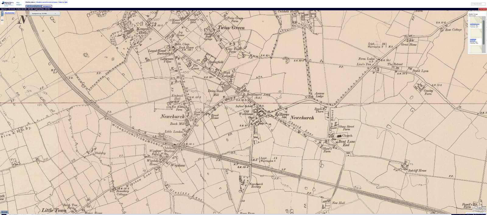Culcheth 1900 OS map Screenshot 2019 02 28 18 50 46