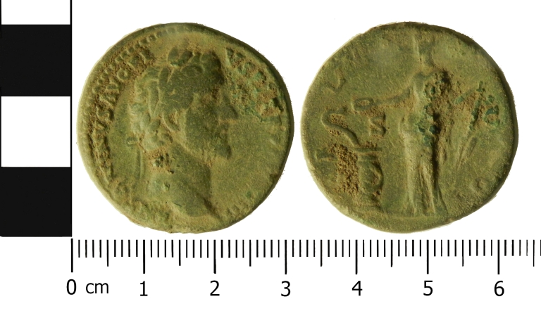 copper coin ses Copper alloy sestertius of Antoninus Pius.v0 large