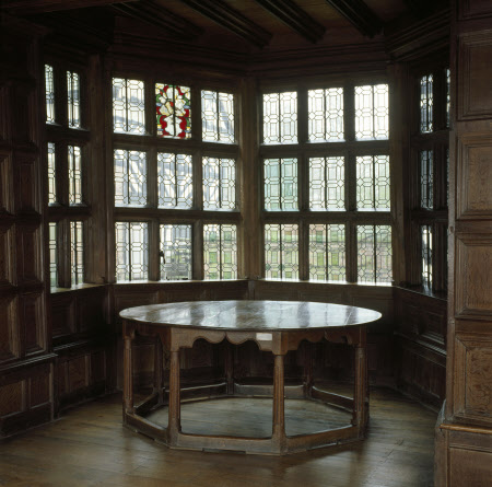 Bay Window inside view with table Little Noreton Hall 98756bro