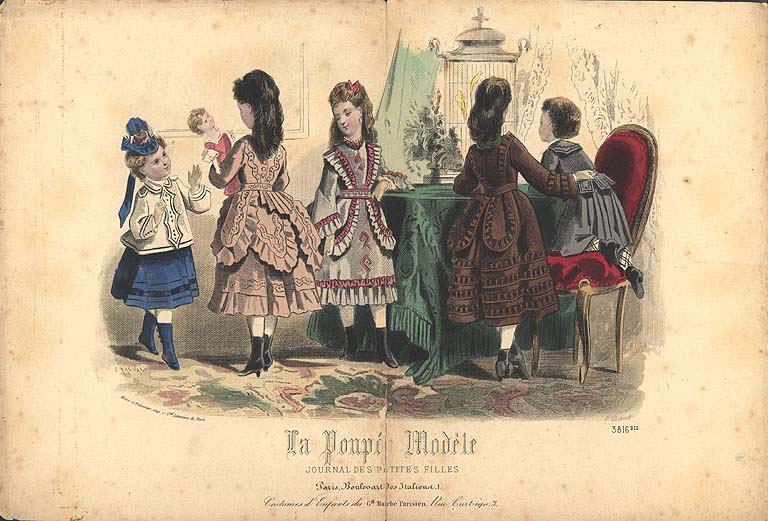 Fasiona plate girls 1870
